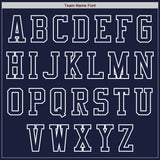 Custom Navy White Bomber Varsity Letterman Zipper Jacket