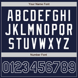 Custom Navy White Bomber Varsity Letterman Zipper Jacket