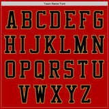Custom Red Black-Old Gold Bomber Varsity Letterman Two Tone Zipper Jacket