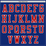 Custom Royal White-Red Bomber Varsity Letterman Zipper Jacket