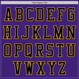 Custom Purple Black Gold-Cream Bomber Varsity Letterman Two Tone Zipper Jacket