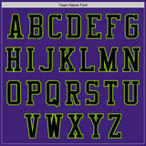 Custom Purple Black Neon Green-Cream Bomber Varsity Letterman Two Tone Zipper Jacket
