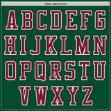 Custom Kelly Green Crimson-White Bomber Varsity Letterman Two Tone Zipper Jacket
