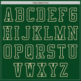 Custom Green Cream Bomber Varsity Letterman Zipper Jacket