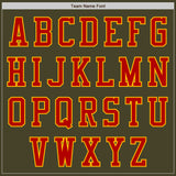 Custom Olive Red-Gold Bomber Varsity Letterman Salute To Service Zipper Jacket