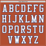Custom Texas Orange White-Royal Bomber Varsity Letterman Two Tone Zipper Jacket