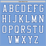 Custom Light Blue White-Royal Bomber Varsity Letterman Two Tone Zipper Jacket