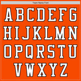 Custom Orange White-Black Bomber Varsity Letterman Zipper Jacket
