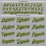 Custom Gray Green-Old Gold Bomber Full-Snap Varsity Letterman Jacket
