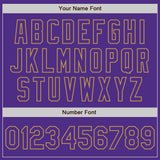 Custom Purple Old Gold Bomber Full-Snap Varsity Letterman Jacket