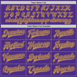 Custom Purple Old Gold Bomber Full-Snap Varsity Letterman Jacket
