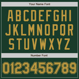 Custom Green Old Gold Bomber Full-Snap Varsity Letterman Jacket