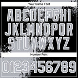 Custom Black Gray-White Abstract Brush Stroke 3D Pattern Design Bomber Full-Snap Varsity Letterman Hoodie Jacket