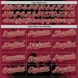 Custom Black Crimson-Cream Splash Art 3D Pattern Design Bomber Full-Snap Varsity Letterman Hoodie Jacket