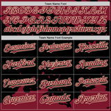 Custom Black Crimson-Cream Splash Art 3D Pattern Design Bomber Full-Snap Varsity Letterman Hoodie Jacket