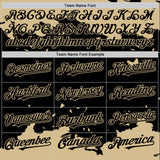 Custom Black Vegas Gold-White Splash Art 3D Pattern Design Bomber Full-Snap Varsity Letterman Hoodie Jacket
