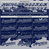 Custom Navy Gray-White Splash Art 3D Pattern Design Bomber Full-Snap Varsity Letterman Hoodie Jacket