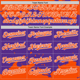 Custom Purple Orange-White Splash Art 3D Pattern Design Bomber Full-Snap Varsity Letterman Hoodie Jacket