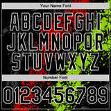 Custom Black Red Neon Green-White Splash Art 3D Pattern Design Bomber Full-Snap Varsity Letterman Hoodie Jacket