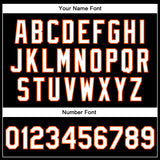 Custom Black White-Orange Bomber Full-Snap Varsity Faux Leather Letterman Jacket