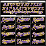 Custom Black Purple-Gold Bomber Full-Snap Varsity Faux Leather Letterman Jacket