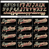 Custom Black Vintage USA Flag-Cream Bomber Full-Snap Varsity Faux Leather Letterman Jacket