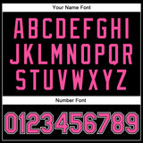 Custom Black Pink-White Bomber Full-Snap Varsity Faux Leather Letterman Jacket