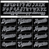 Custom Black Gray-Black Bomber Full-Snap Varsity Faux Leather Letterman Jacket