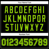 Custom Black Neon Green-Black Bomber Full-Snap Varsity Faux Leather Letterman Jacket