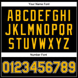 Custom Black Gold-White Bomber Full-Snap Varsity Faux Leather Letterman Jacket