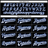 Custom Black White-Royal Bomber Full-Snap Varsity Faux Leather Letterman Jacket