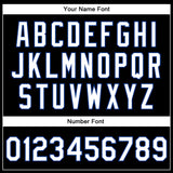 Custom Black White-Royal Bomber Full-Snap Varsity Faux Leather Letterman Jacket