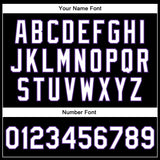 Custom Black White-Purple Bomber Full-Snap Varsity Faux Leather Letterman Jacket