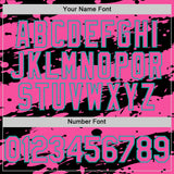 Custom Black Pink-Aqua Splash 3D Pattern Design Bomber Full-Snap Varsity Letterman Hoodie Jacket