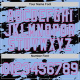 Custom Black Light Blue-Pink Splash 3D Pattern Design Bomber Full-Snap Varsity Letterman Hoodie Jacket