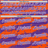 Custom Orange Purple-White Splash 3D Pattern Design Bomber Full-Snap Varsity Letterman Hoodie Jacket