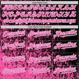 Custom Black Pink-White Abstract Fragment Art 3D Pattern Design Bomber Full-Snap Varsity Letterman Hoodie Jacket