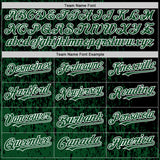 Custom Black Green-White Abstract Fragment Art 3D Pattern Design Bomber Full-Snap Varsity Letterman Hoodie Jacket