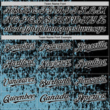 Custom Shadow Blue Black-White Abstract Fragment Art 3D Pattern Design Bomber Full-Snap Varsity Letterman Hoodie Jacket