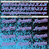 Custom Black Sky Blue-Pink Abstract Fragment Art 3D Pattern Design Bomber Full-Snap Varsity Letterman Hoodie Jacket