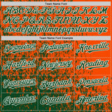 Custom Orange Green-White Abstract Fragment Art 3D Pattern Design Bomber Full-Snap Varsity Letterman Hoodie Jacket