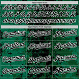 Custom Green Black-White 3D Pattern Design Bomber Full-Snap Varsity Letterman Hoodie Jacket