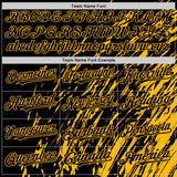 Custom Black Black-Gold 3D Pattern Design Bomber Full-Snap Varsity Letterman Hoodie Jacket