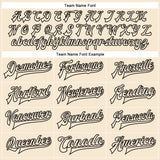 Custom Cream Cream-Black Bomber Full-Snap Varsity Faux Leather Letterman Jacket