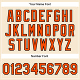 Custom Cream Orange-Black Bomber Full-Snap Varsity Faux Leather Letterman Jacket