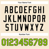 Custom Cream Neon Green-Black Bomber Full-Snap Varsity Faux Leather Letterman Jacket