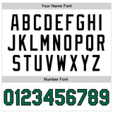 Custom White Kelly Green-Black Bomber Full-Snap Varsity Faux Leather Letterman Jacket