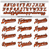 Custom White Orange-Black Bomber Full-Snap Varsity Faux Leather Letterman Jacket