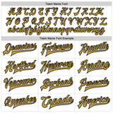 Custom White Old Gold-Black Bomber Full-Snap Varsity Faux Leather Letterman Jacket