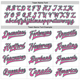 Custom White Pink-Kelly Green Bomber Full-Snap Varsity Faux Leather Letterman Jacket